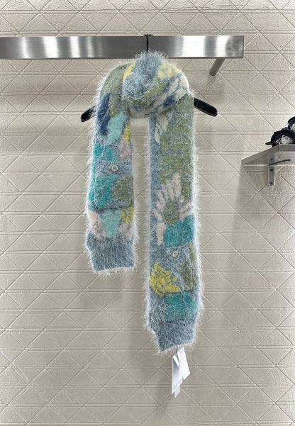 25fw Mohair knitted scarf