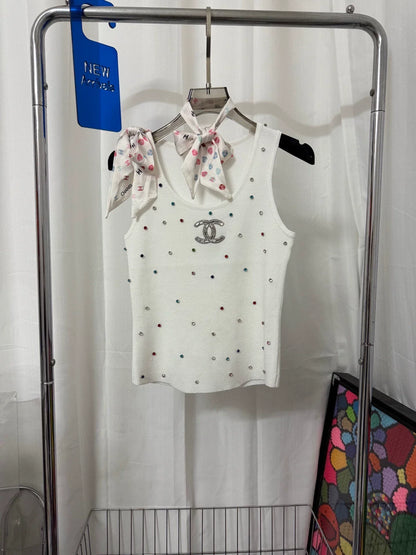 25 Summer New Diamond Scarf Vest