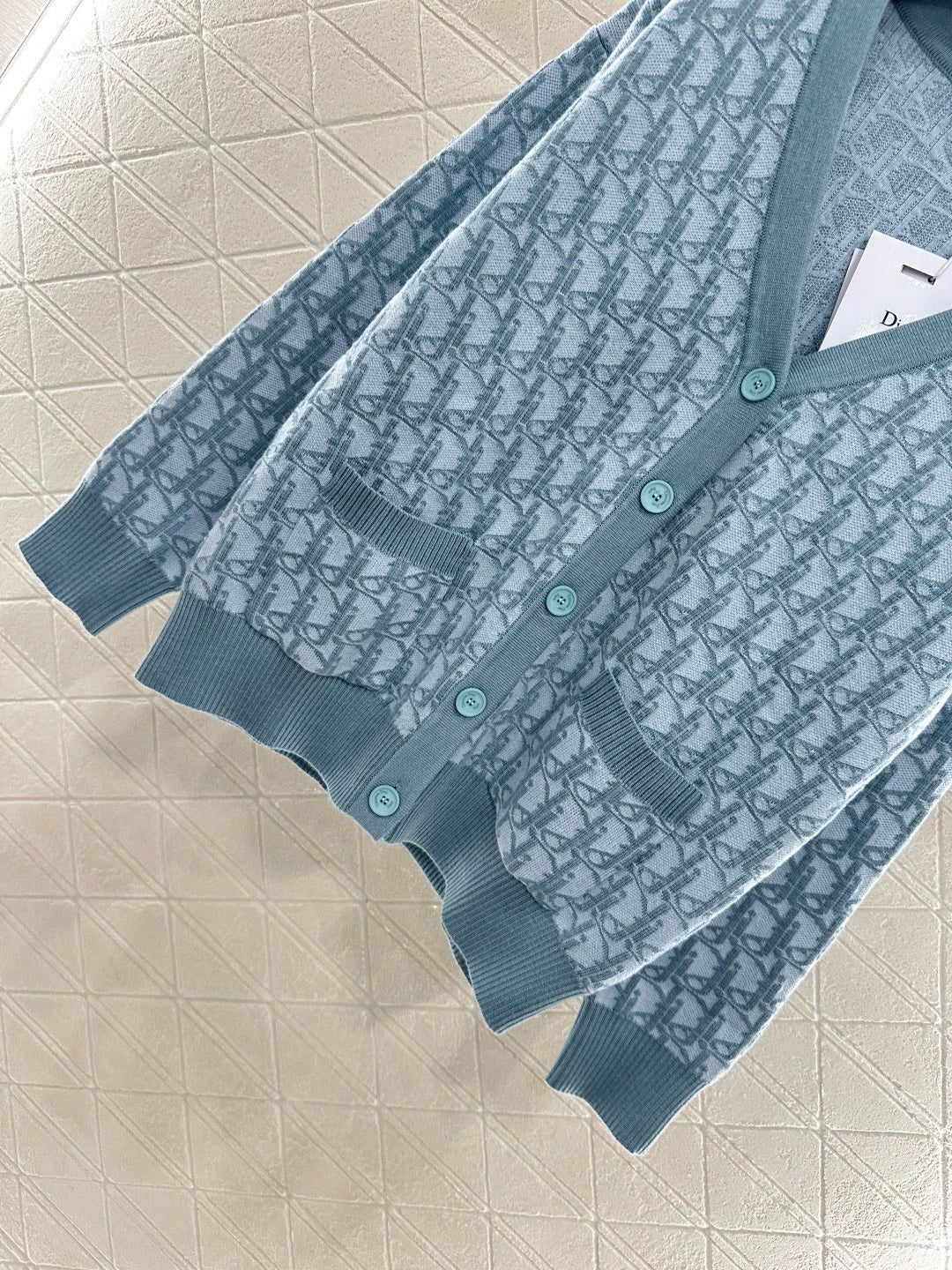 25fw Jacquard knitted cardigan