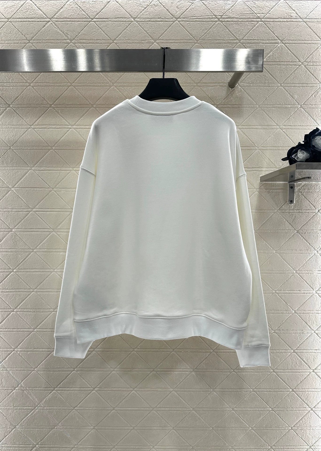 25fw Round neck three-dimensional logo hoodie