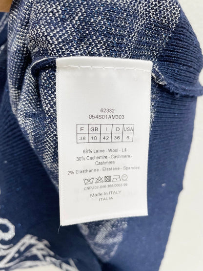 25fw Vintage printed knitted sweater