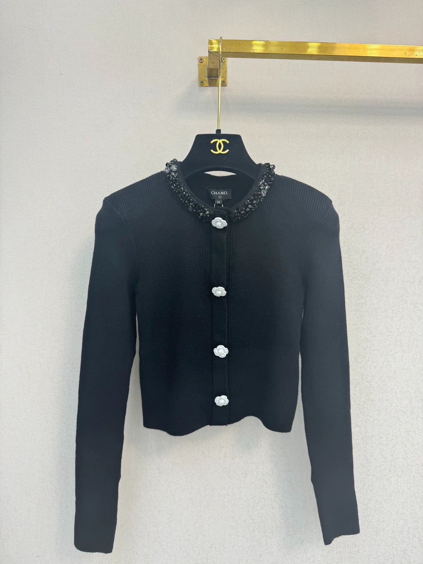 Black knitted cardigan