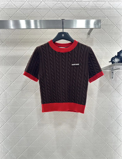 25fw Fried Dough Twists letter short sleeve