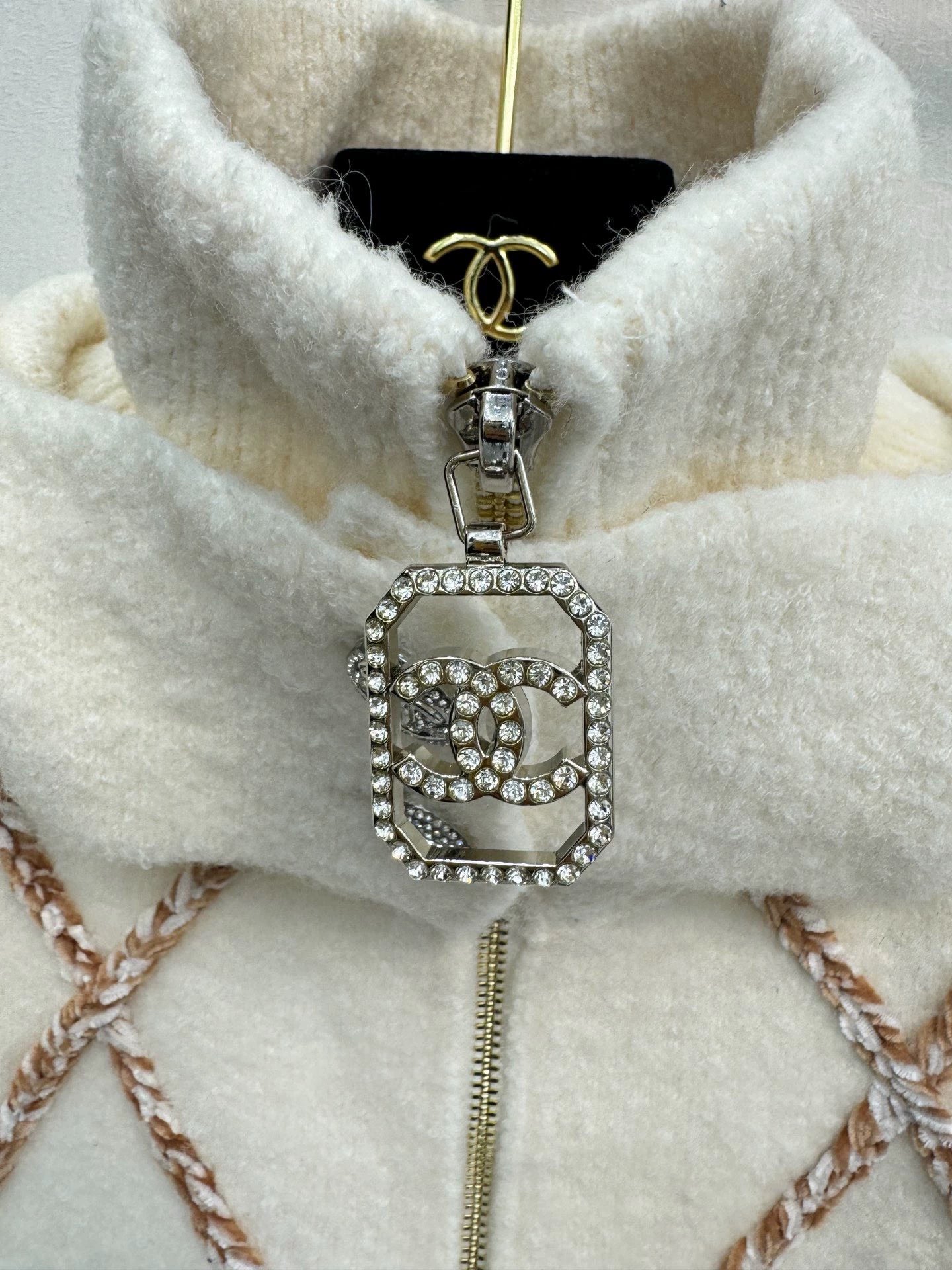 Lingge hooded cardigan