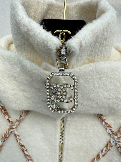 Lingge hooded cardigan