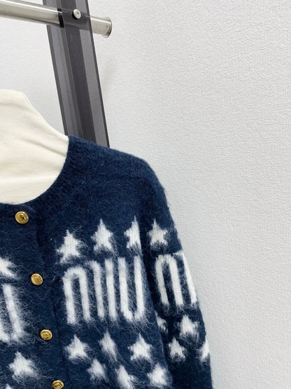 25fw Jacquard plush cardigan