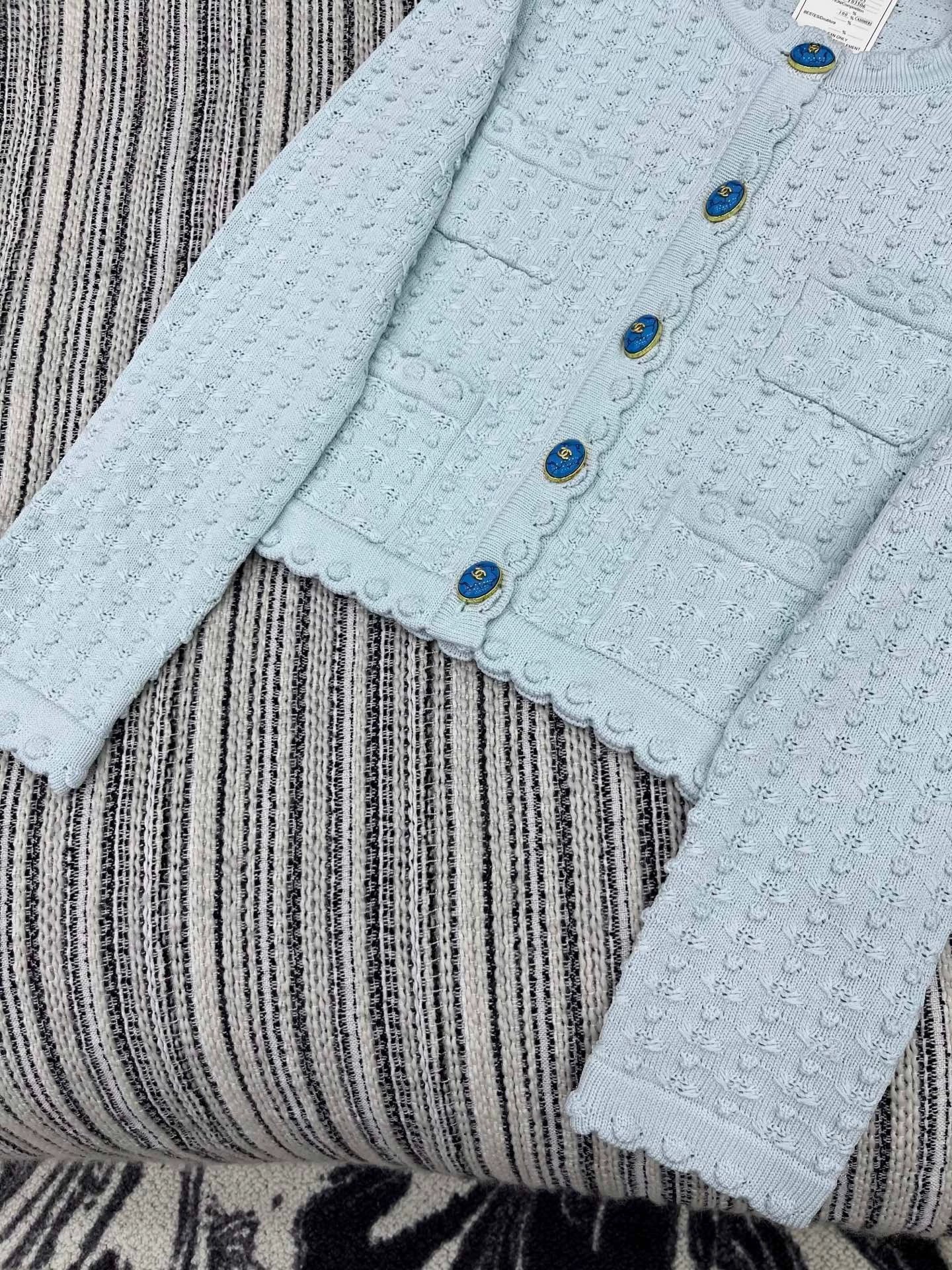 25fw Hook flower round neck jacket