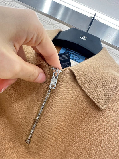 25fw Knitted long sleeved collar