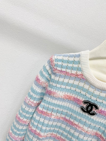 Striped knitted sweater