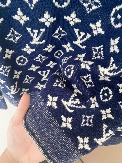 25fw Old flower chain sweater