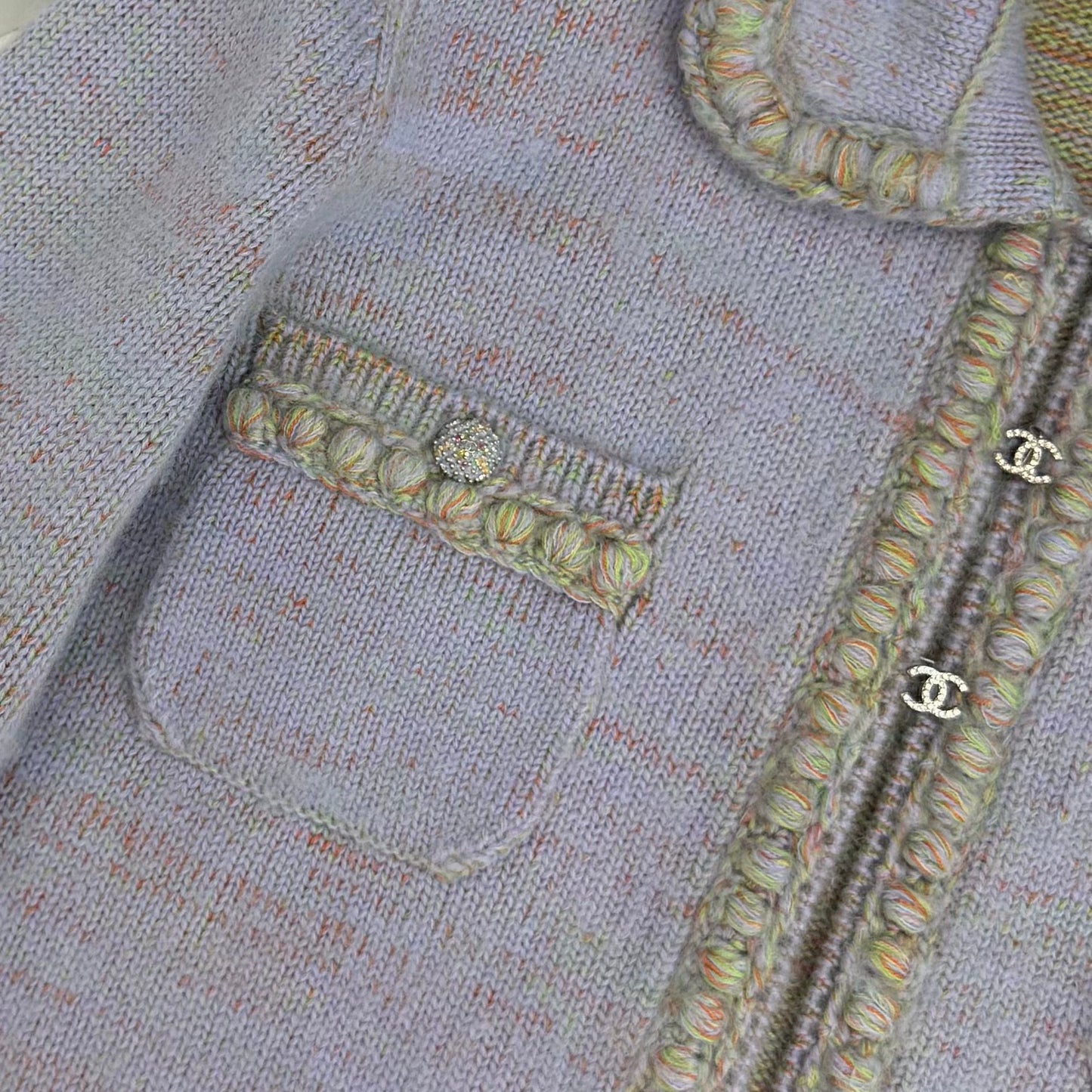 25fw Purple knitted cardigan