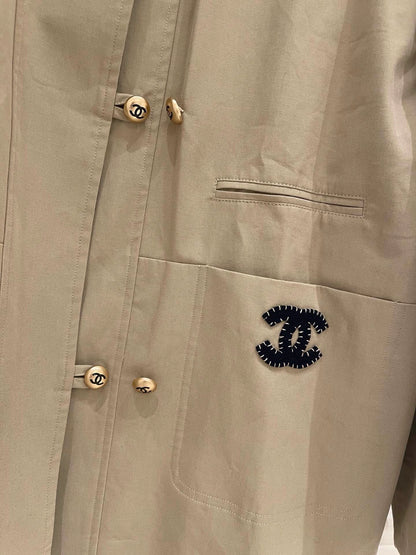 Golden button windbreaker jacket