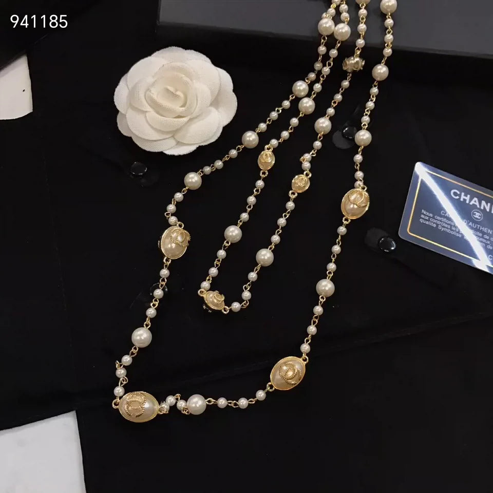 Gongyan style long sweater chain