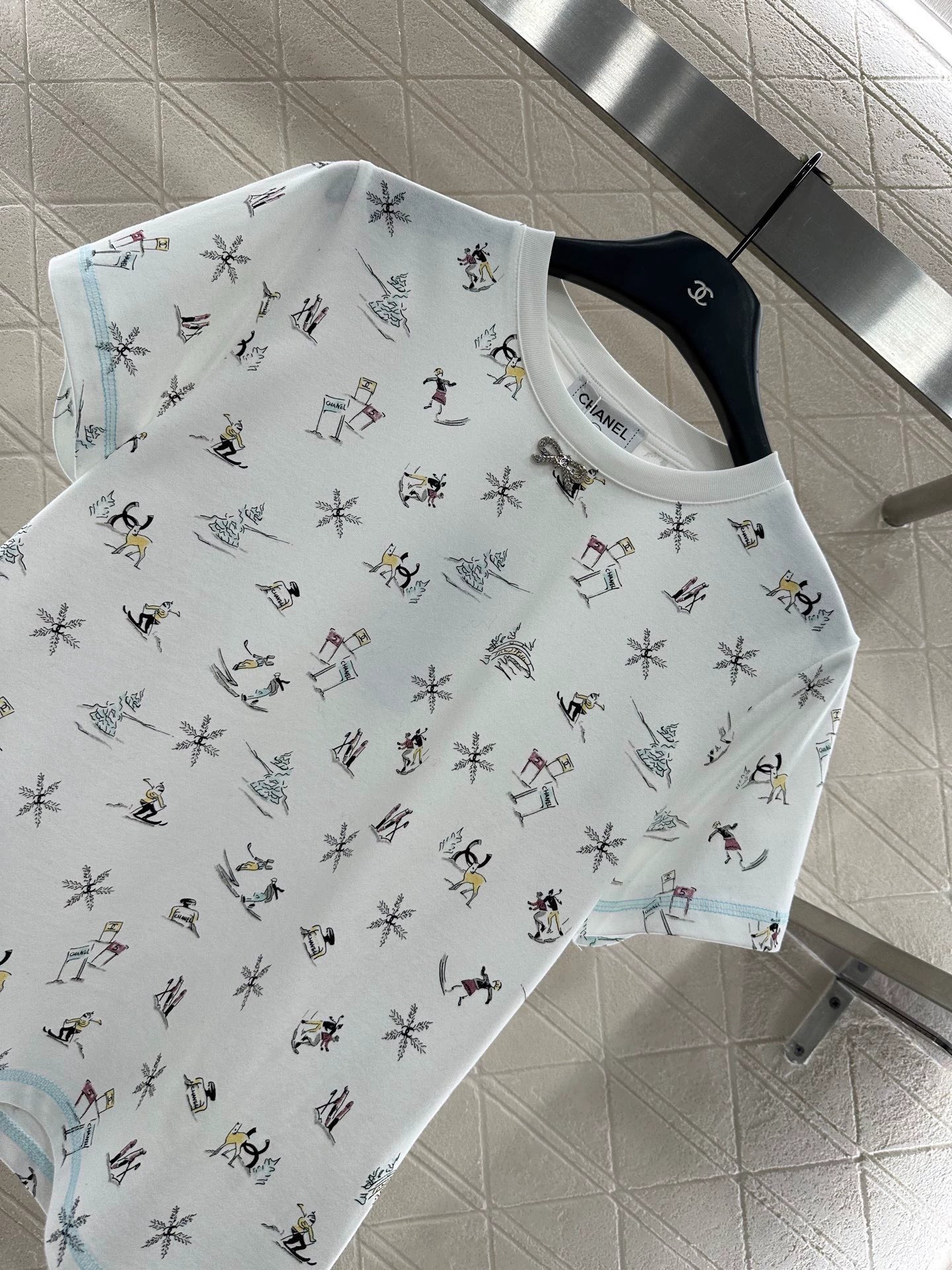 Round neck printed T-shirt