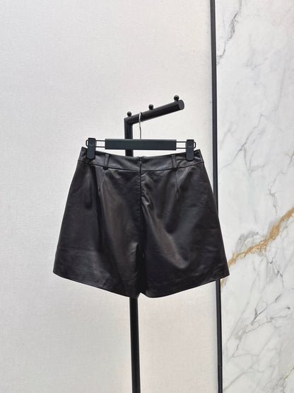 25fw Triangle logo sheepskin pants skirt