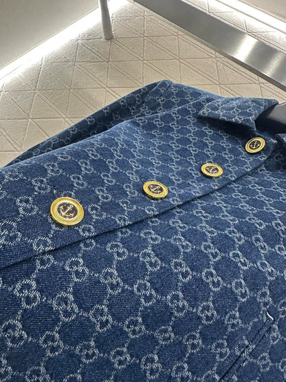 25fw Flip collar jacquard short jacket