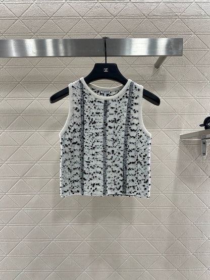 25fw Floral knit vest