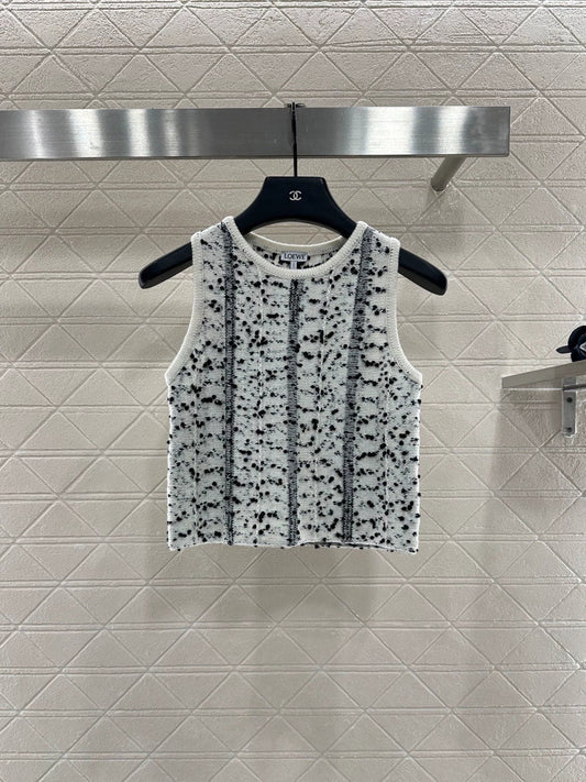 25fw Floral knit vest