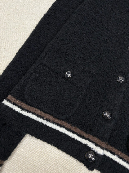 Zipper lapel cardigan