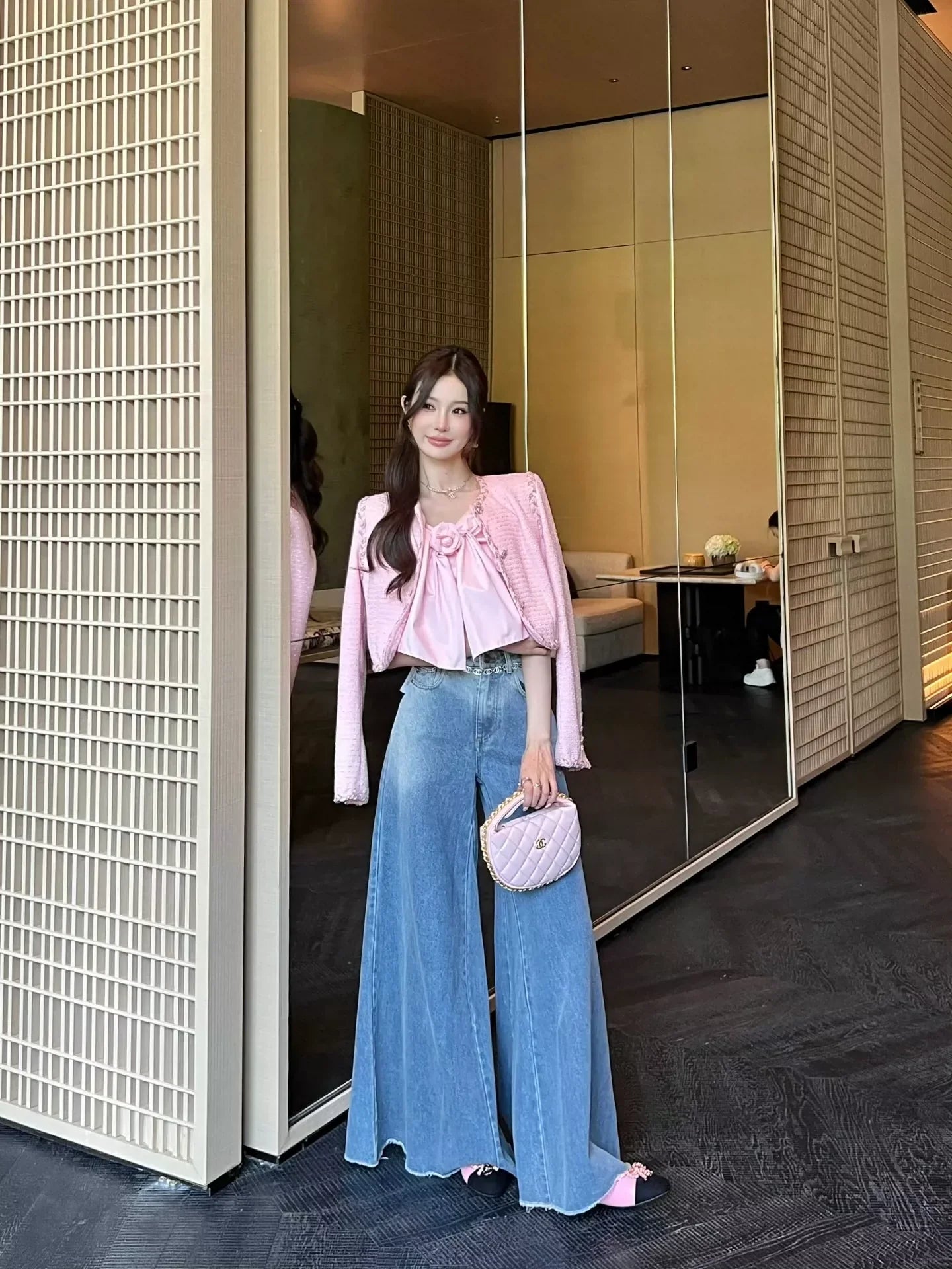 25fw Braided trim short coat