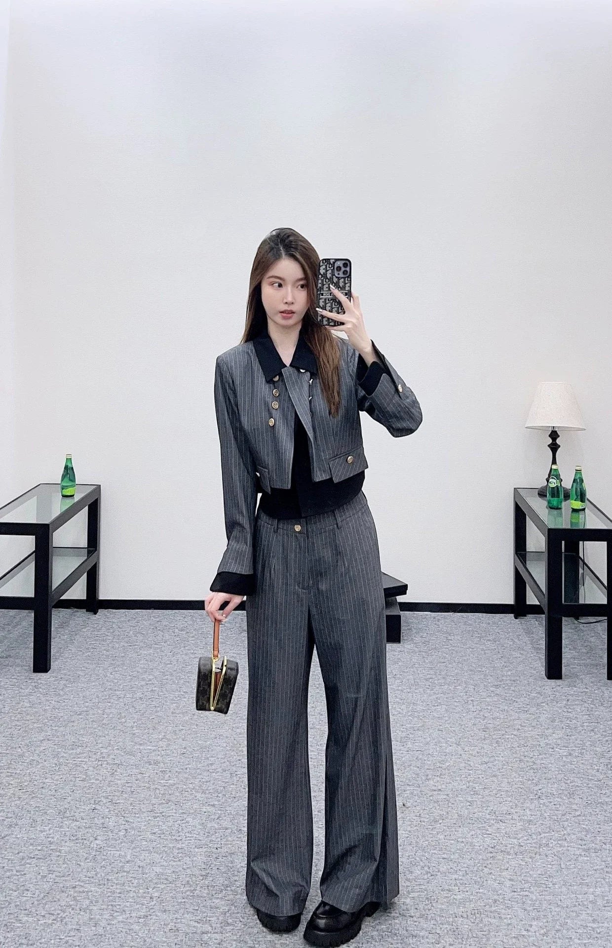 25fw Two piece striped set