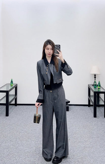 25fw Two piece striped set