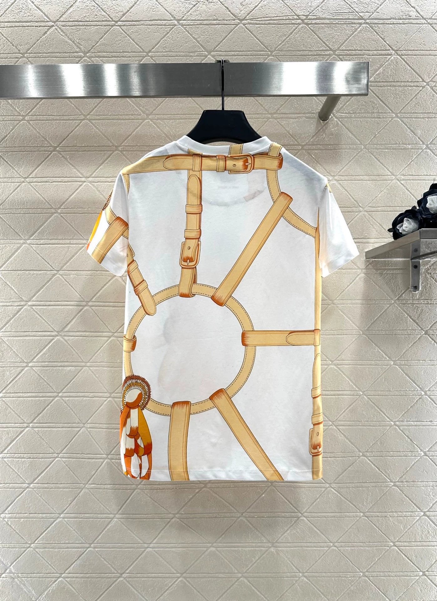 25fw Chain buckle printed T-shirt