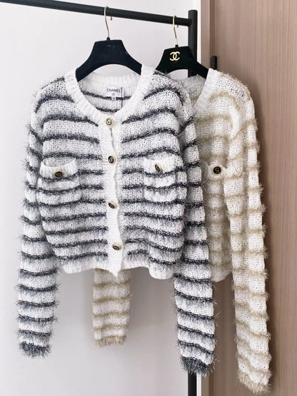 25fw Round neck cardigan