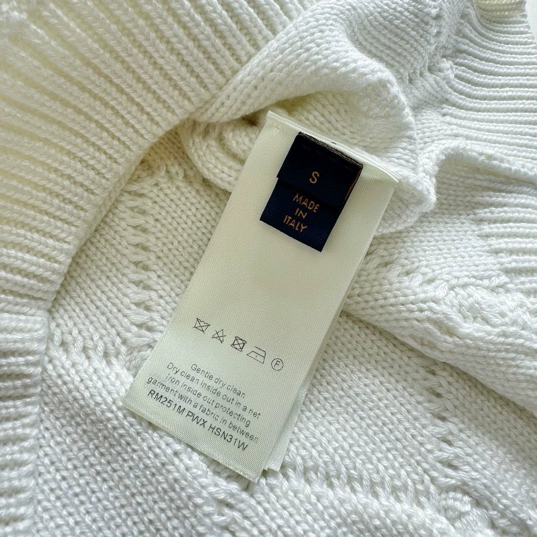 25fw Retro pearl pullover sweater