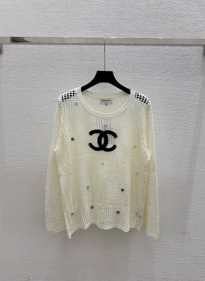 25fw Hollow knit sweater