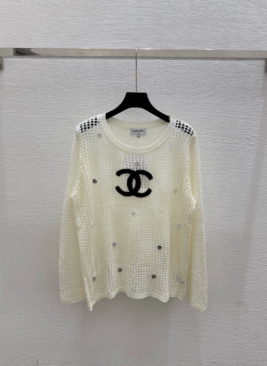 25fw Hollow knit sweater