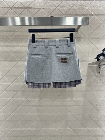 25fw Hooded jacket and short skirt set