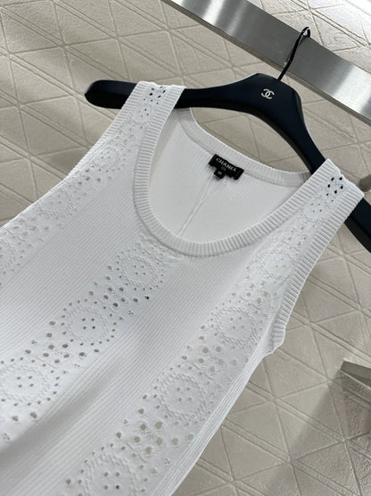 25fw Hollow knit vest