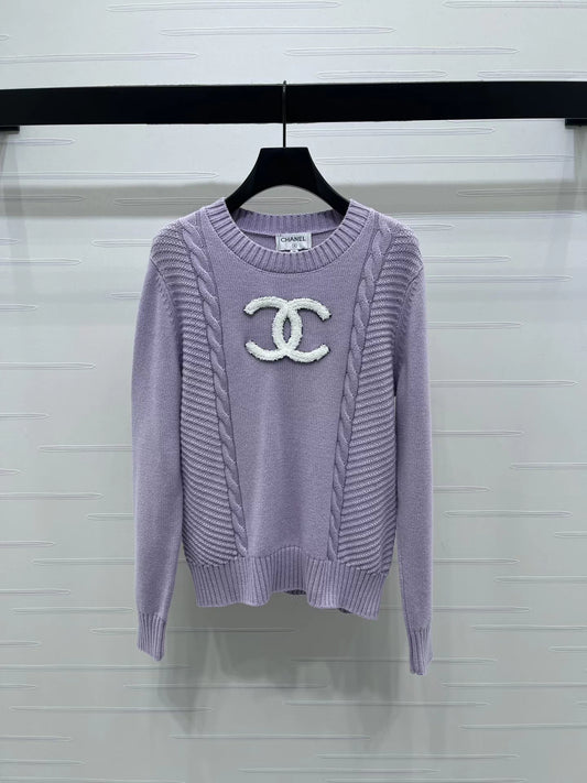 Letter knitted sweater