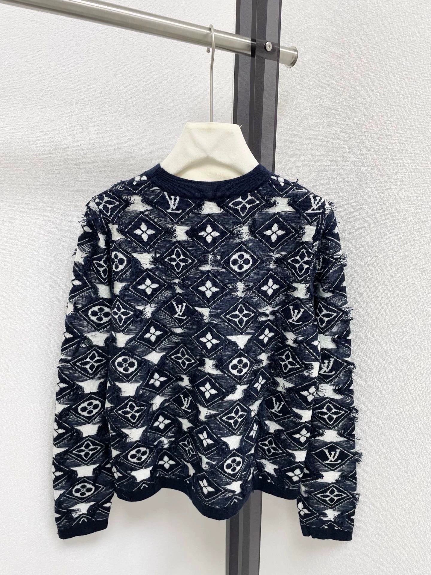 25fw Color blocking embellishment sweater