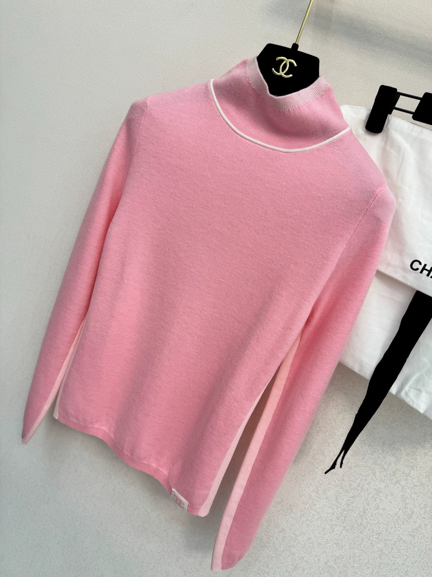 High necked woolen sweater