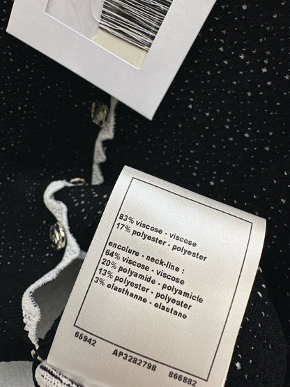 25fw Color blocked small lace cardigan