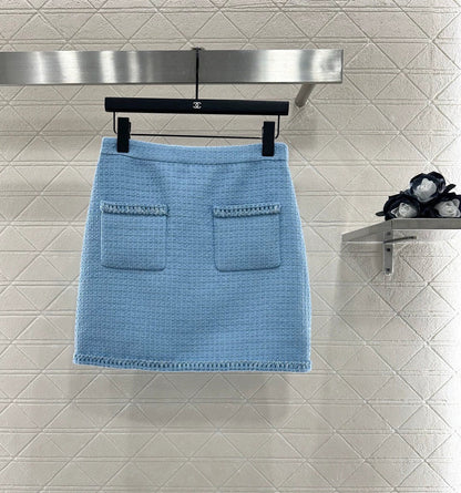 25fw Braided hem tweed skirt and jacket set (Handmade Workshop series)