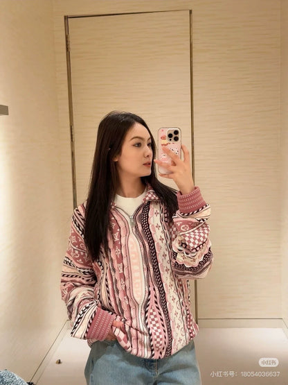 25fw Flower jacquard sweater