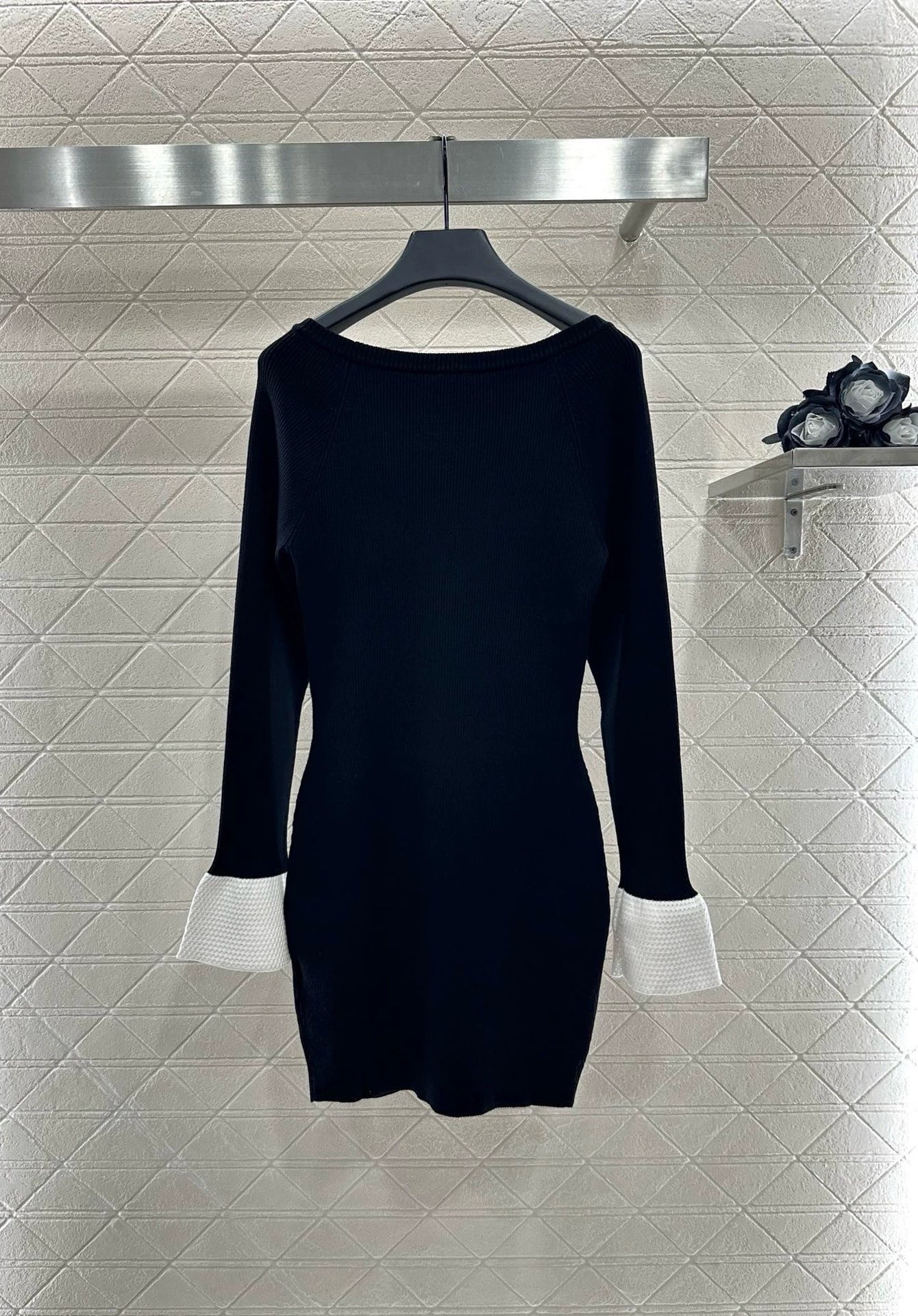 25fw 3D Butterfly Knot Camellia Knitted Skirt