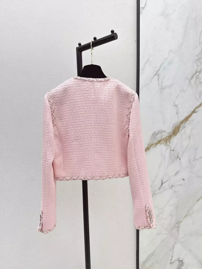 25fw Braided trim short coat