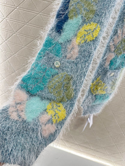 25fw Mohair knitted scarf