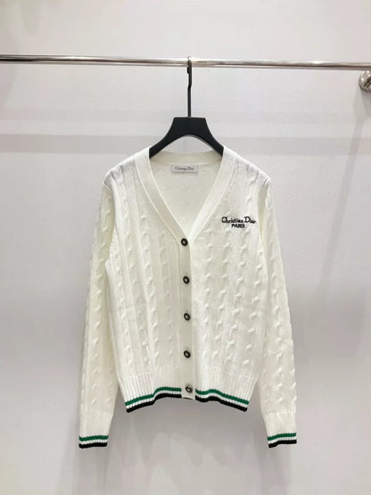 25fw V-neck long sleeved cardigan