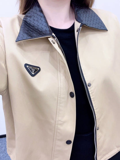 25fw Knitted collar jacket jacket