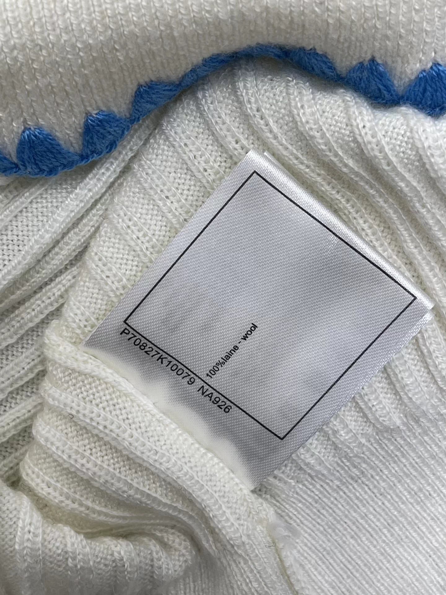 25fw Color blocking hook edge round neck jacket