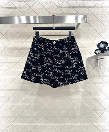 Jacquard cotton jacket shorts set