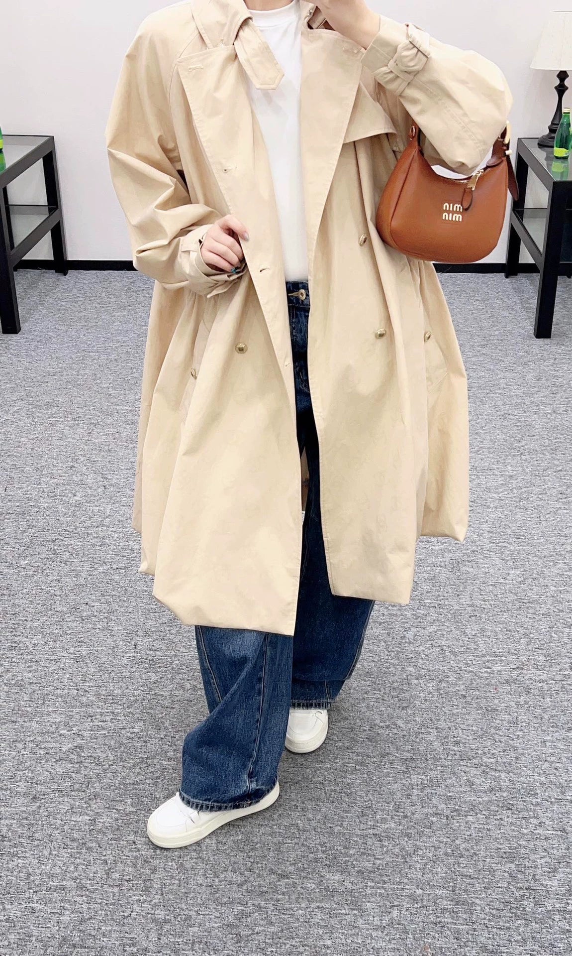 25fw Long trench coat