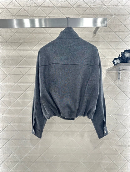 Structured Stand Collar Jacket