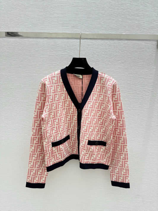 25fw Old flower knitted cardigan