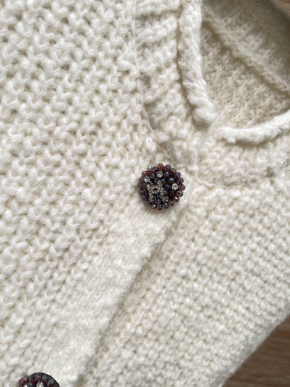 25fw Nail bead knitted vest (vintage series)